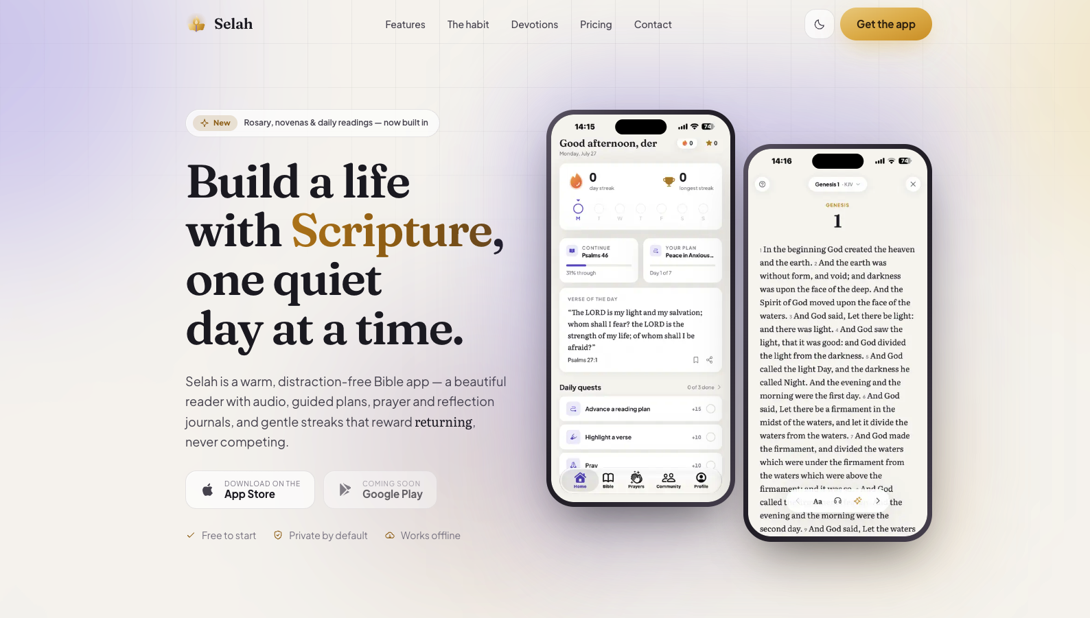 Selah screenshot